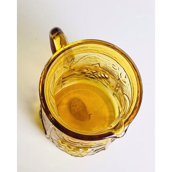 Vintage Rossini Genuine Empoli Amber Glass Pitcher/Pourer Made in Italy - Picture 4 of 6